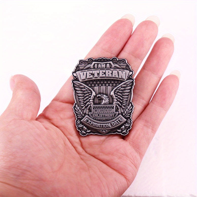 Vintage US Veteran Oath Badge Brooch - "My Oath Has No Expiration Date" Collectible Pin