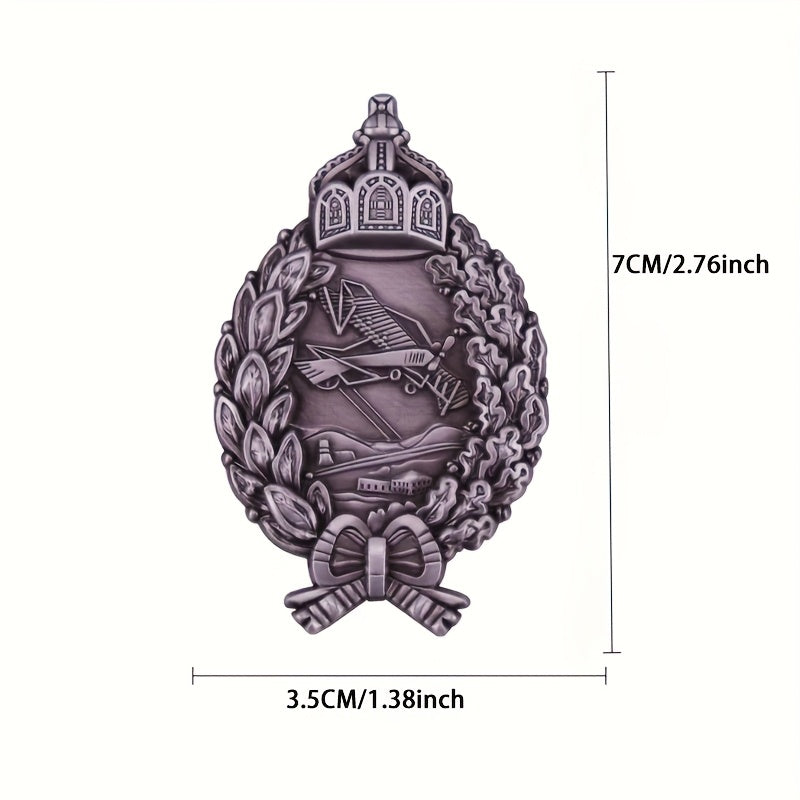 Vintage Imperial German Pilot’s Badge Brooch - WWI Prussian Aviator Collectible Pin