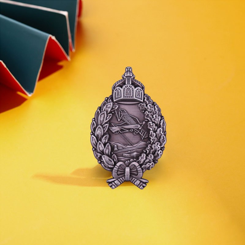 Vintage Imperial German Pilot’s Badge Brooch - WWI Prussian Aviator Collectible Pin