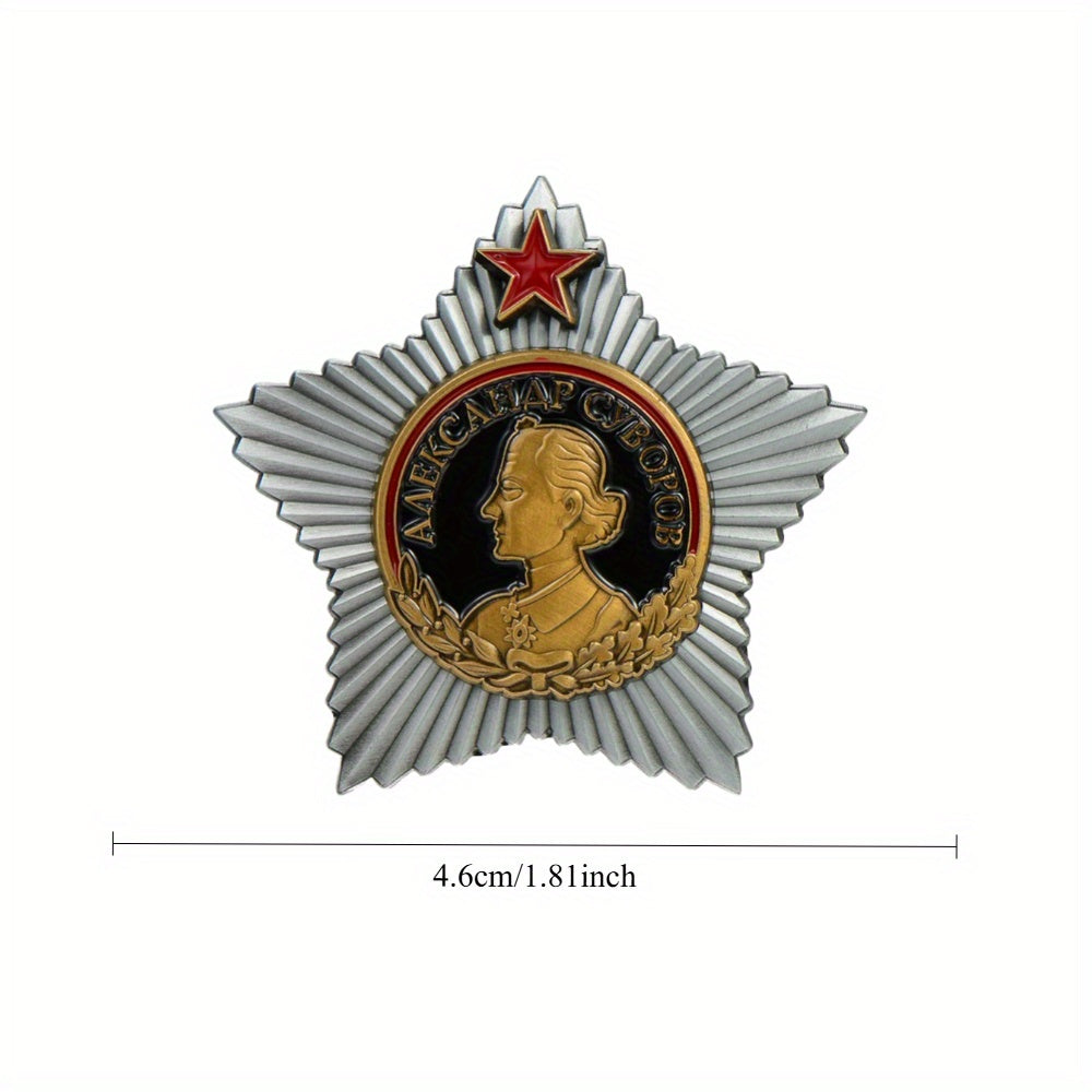 Vintage Soviet Order of Suvorov Badge Brooch - Russian Imperial Military Collectible Pin