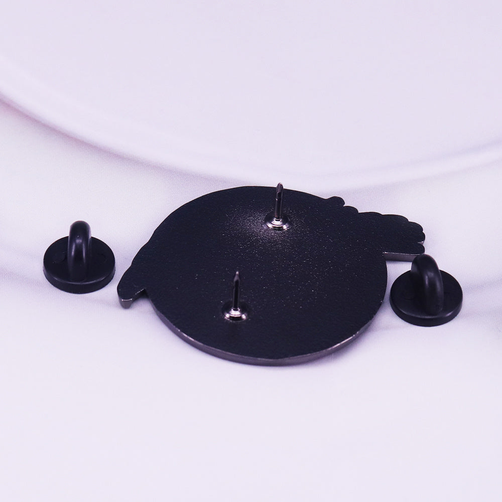 Blue Odin’s Raven Rune Brooch - Norse Viking Mystic Symbol Jewelry