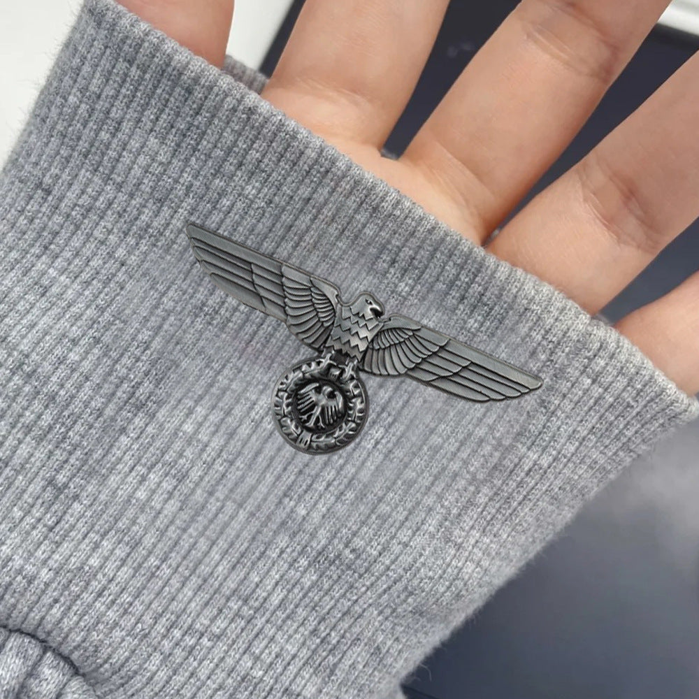 Antique Silver German Eagle Brooch - Reichsadler Heritage Military Pin