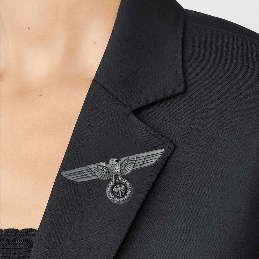 Antique Silver German Eagle Brooch - Reichsadler Heritage Military Pin