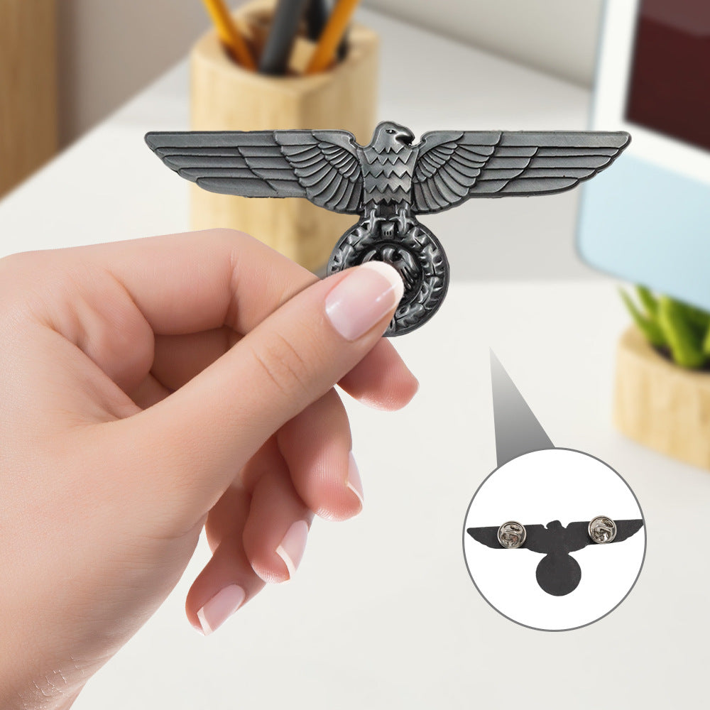 Antique Silver German Eagle Brooch - Reichsadler Heritage Military Pin