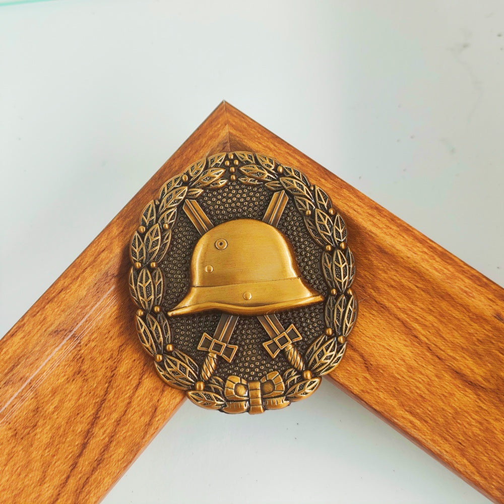 Antique Bronze German Wound Badge Brooch - Wounded Warrior Military Heritage Pin