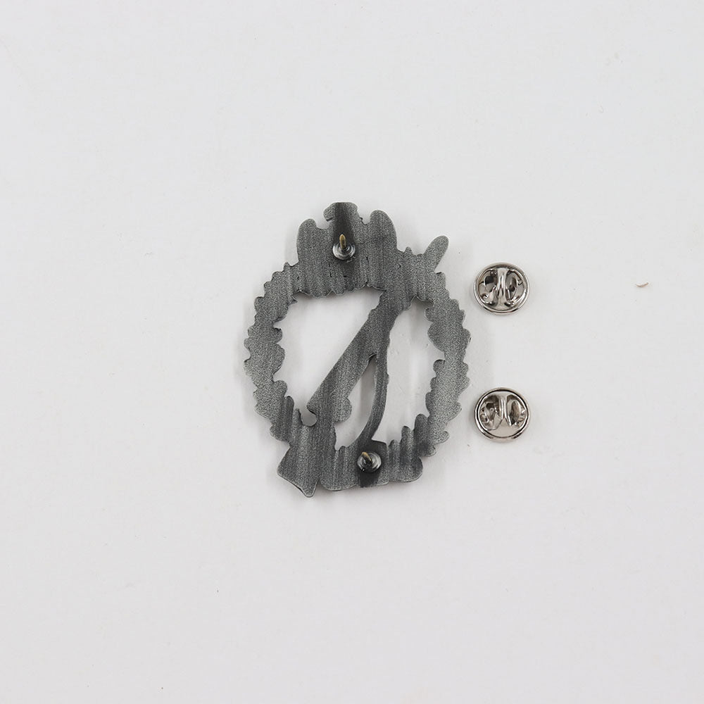 Antique Silver German Infantry Assault Badge Brooch - Wehrmacht Infantry Heritage Pin