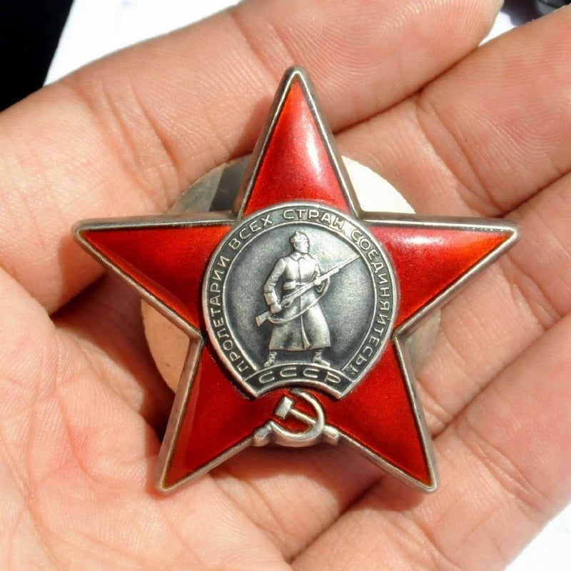 Red Star Soviet Order of the Red Star Brooch - USSR Heritage Military Pin Replica