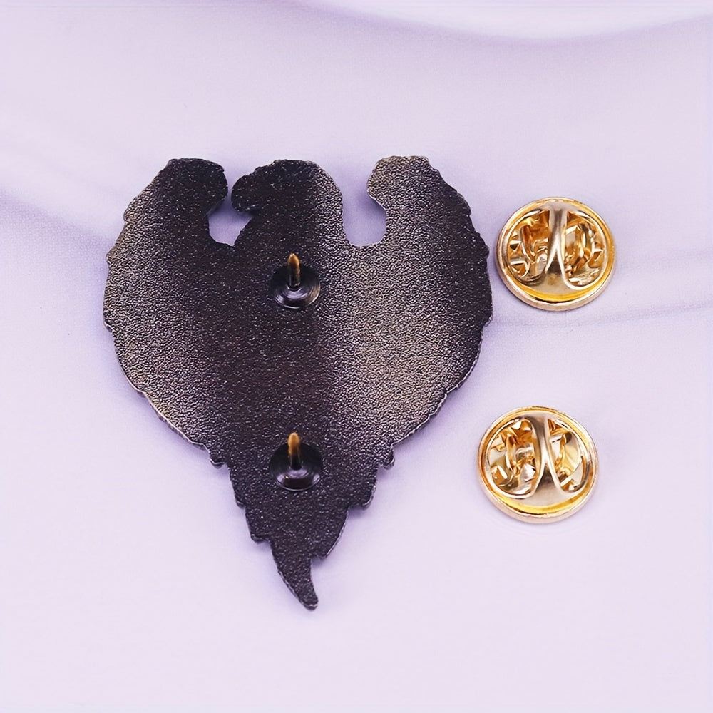 Vintage American Eagle Shield Badge Brooch - Patriotic "A" Collectible Pin