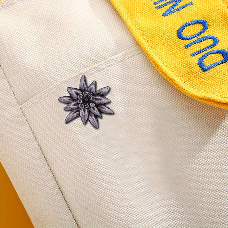 Antique Silver Edelweiss Mountain Troops Brooch - German Military Heritage Pin